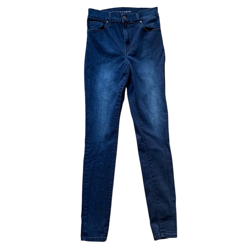 Mott & Bow Women's Dark Wash High-Rise Skinny Jeans 27